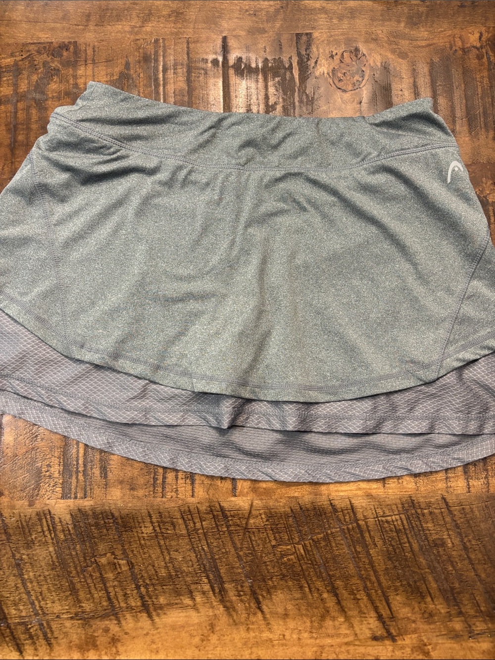 Head Heathered Grey Women's Athletic Tennis  Skirt with Inner Layer